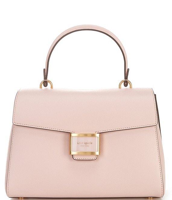 Kate Spade New York Katy Medium Top Handle Textured Satchel Crossbody Bag - Antique Pink