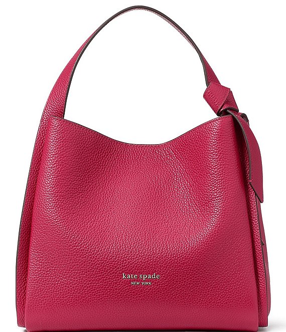 Color:Renaissance Rose Multi - Image 1 - Knott Pebbled Leather Medium Crossbody Bag