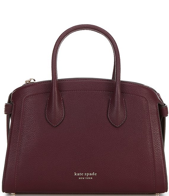 Kate Spade New York Knott Pebbled Leather Crossbody Tote - Deep Cherry