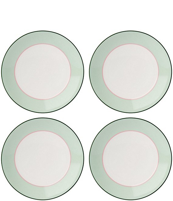 Color:Green - Image 1 - Make It Pop Dinner Plates, Set of 4