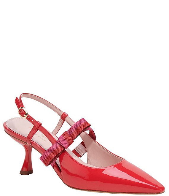 kate spade new york Maritza Patent Leather Slingback Bow Pumps