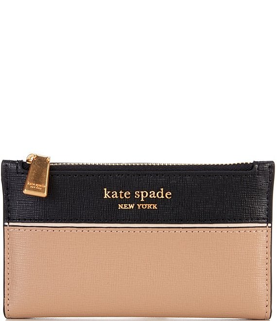 kate spade new york Morgan Color-Blocked Saffiano Leather Small Slim Bifold  Wallet | Dillard's
