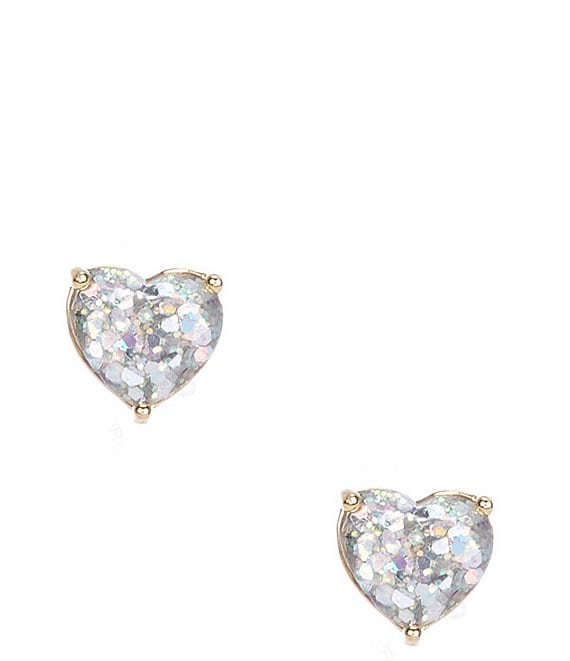 kate spade new york My Love Glitter Heart Stud Earrings | Dillard's