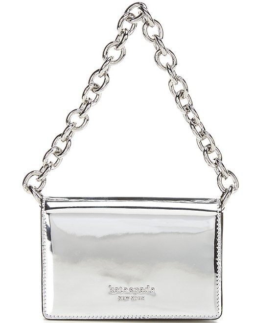 Kate 2024 Spade Silver Clutch & Card Holder