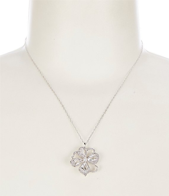 kate spade new york Precious Bloom Short Crystal Pendant Necklace