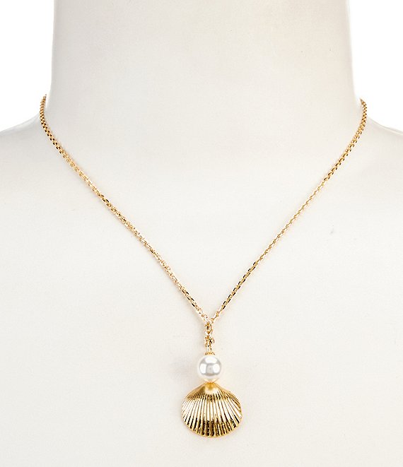 kate spade new york Reef Treasure Seashell Pearl Mini Pendant Necklace  Dillard's