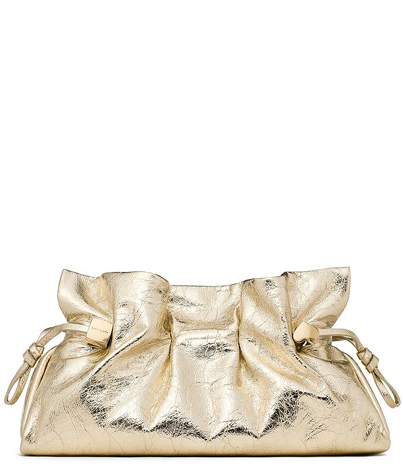 kate spade new york Rio Metallic Drawstring Clutch Shoulder Bag