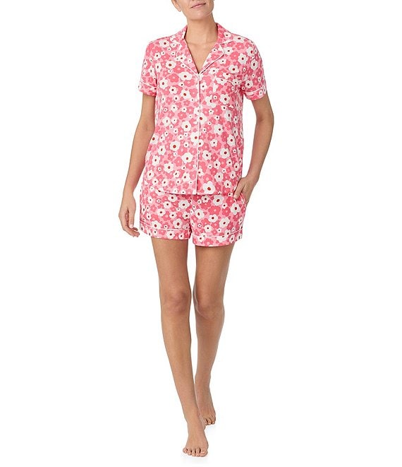 kate spade new york Short Sleeve Notch Collar Jersey Knit kate spade new york Short Sleeve Notch Collar Jersey Knit