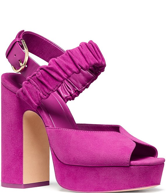 kate spade new york Sylvie Suede Square Toe Platform Sandals