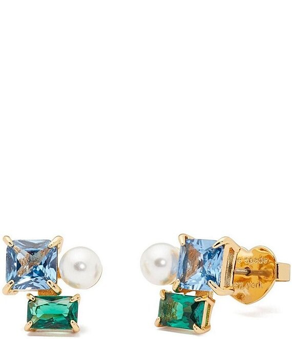 Color:Blue/Multi - Image 1 - Victoria Cluster Stud Earrings