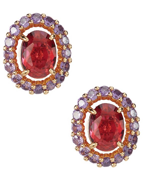 Color:Red Multi - Image 1 - Victoria Stud Earrings
