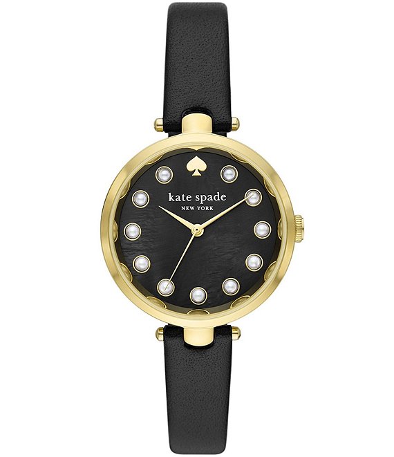 Kate spade black leather watch new arrivals