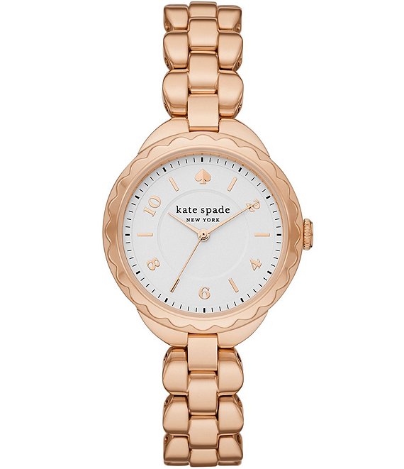 Color:Rose Gold - Image 1 - Women's Morningside Three-Hand Rose Gold-Tone Stainless Steel Bracelet Watch