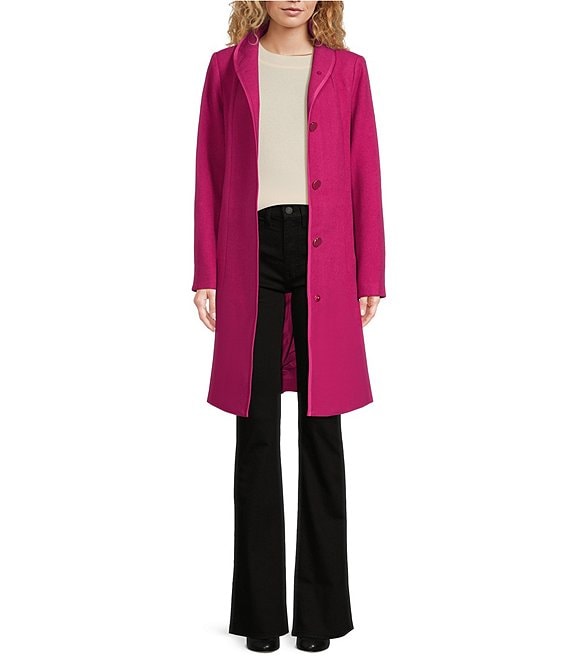 Kate deals Spade Women's Red Wool Blend Bal Collared Coat Size Large nnCL