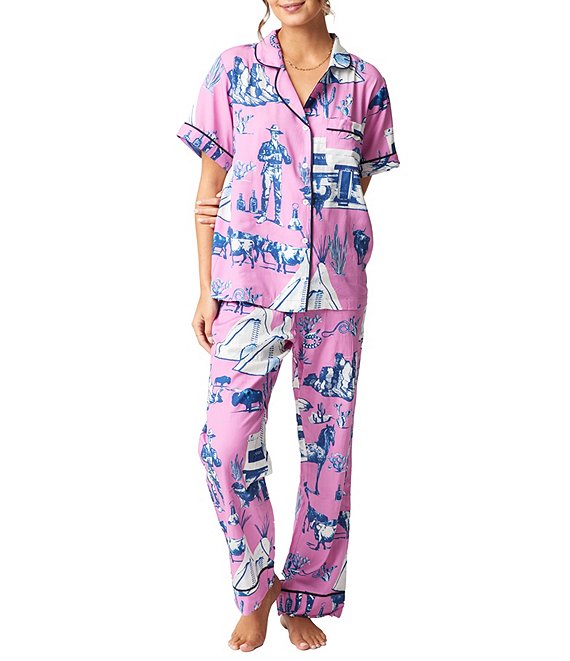 Katie Kime Marfa Toile Woven Pant Pajama Set