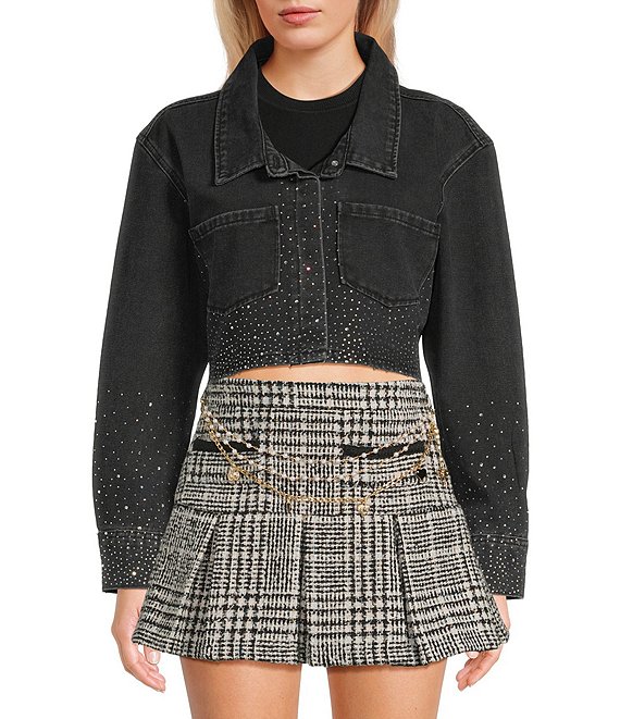 KatieJNYC Singapore Rhinestone Coordinating Denim Jacket