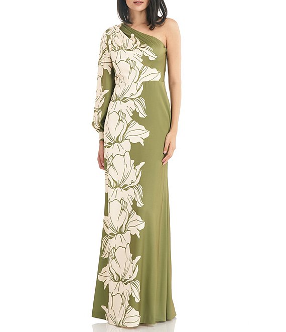 kay unger floral gown