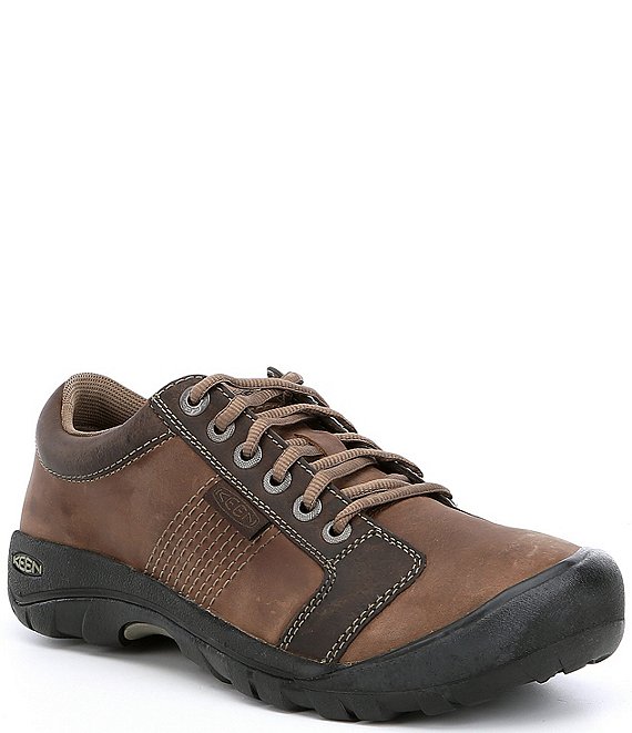 Color:Chocolate Brown - Image 1 - Men's Austin Lace-Up Water Resistant Oxfords