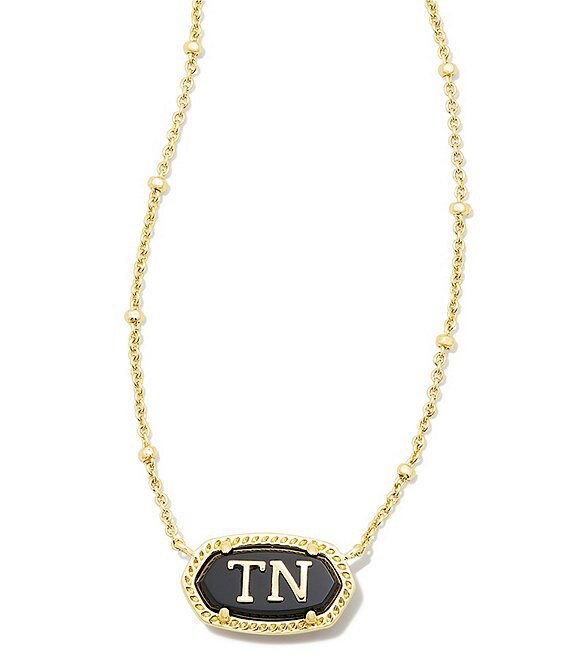 Kendra Scott | Jewelry | Kendra Scott Elisa Framed Pendant Gold Necklace In  Iridescent Glitter Glass Nwt | Poshmark