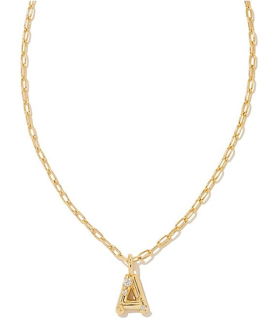 Kendra Scott Juliette Pendant Necklace in Gold White Crystal – Xpress  Yourself