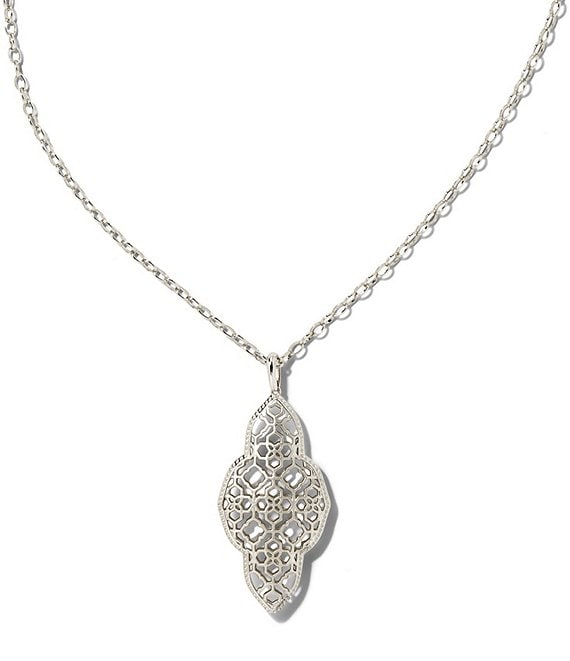 Kendra scott deals long silver necklace