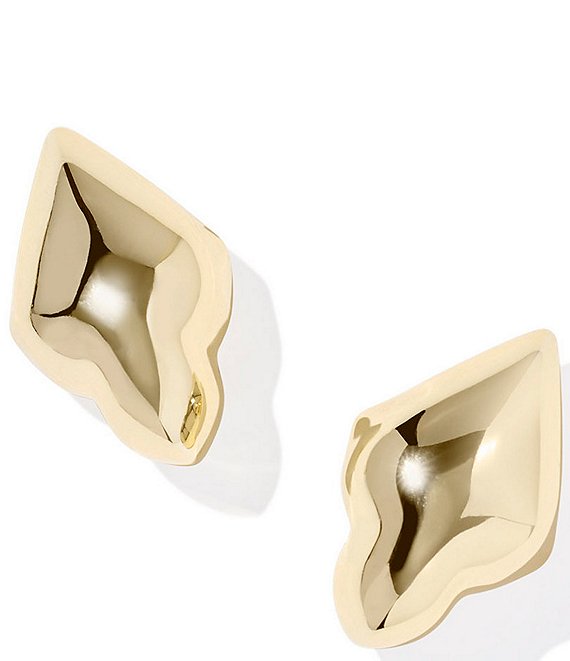 Kendra Scott Adeline Metal Stud Earrings, Gold - Image 1