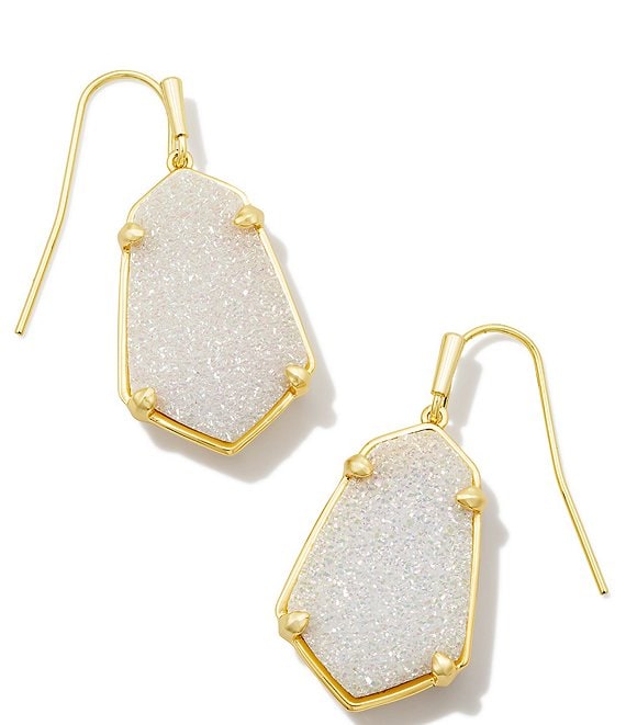 Kendra Scott Alexandria Iridescent Drusy Drop Earrings