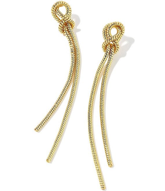 Color:Gold - Image 1 - Annie Gold Linear Earrings