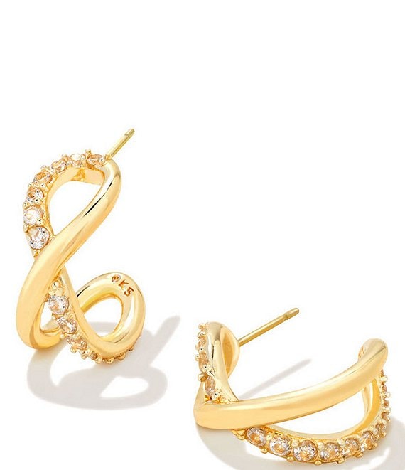 Leslie's 10K Polished and Diamond-cut Infinity Huggie Hoop E, A. C.  Jewelers LLC