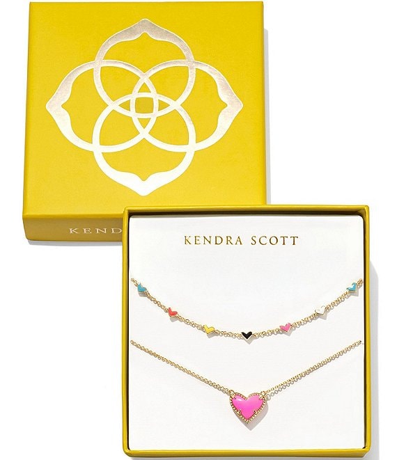 NWT and BOX store Kendra Scott Haven Heart Multi Color Set in Gold