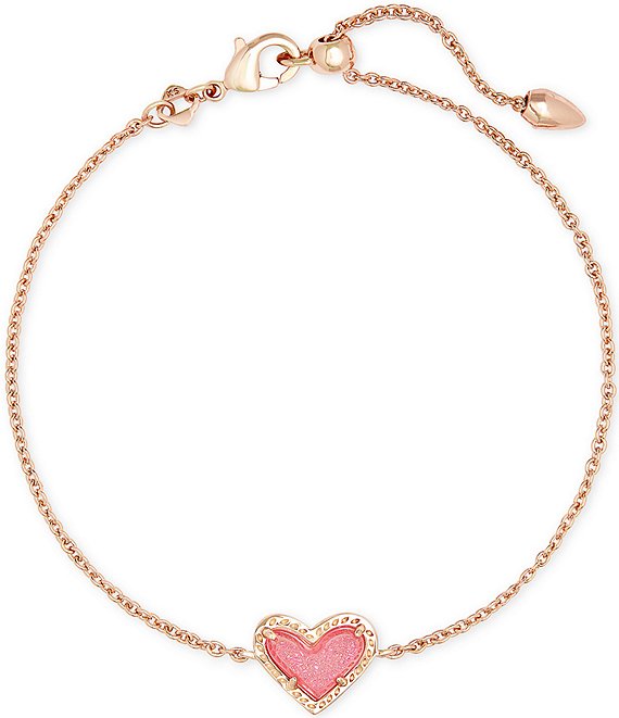 Kendra Scott Ari Heart Rose Gold Chain Bracelet