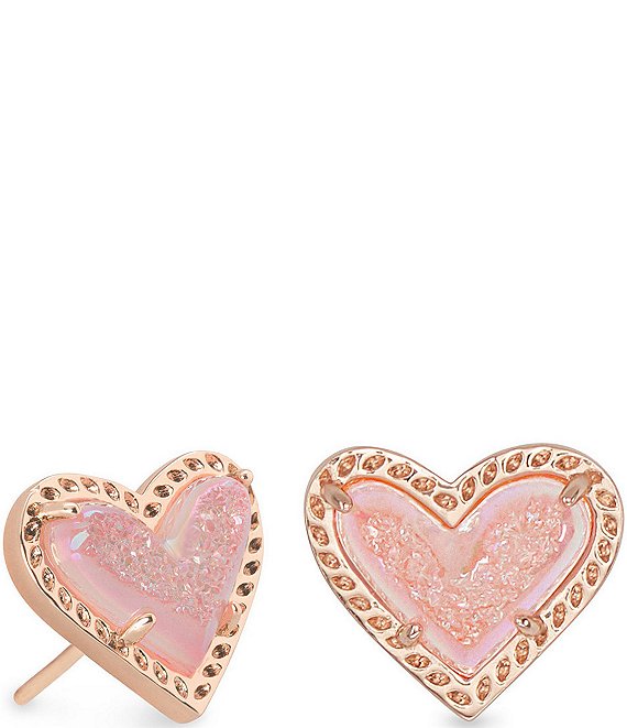 Kendra Scott Ari Heart Rose Gold Stud Earrings