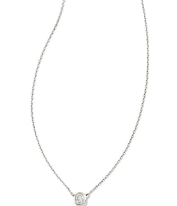 Kendra Scott Audrey 14k White Gold Short Pendant Necklace | Dillard's