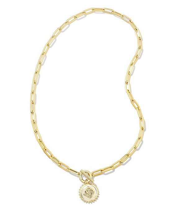 Color:Gold - Image 1 - Brielle Medallion Chain Necklace