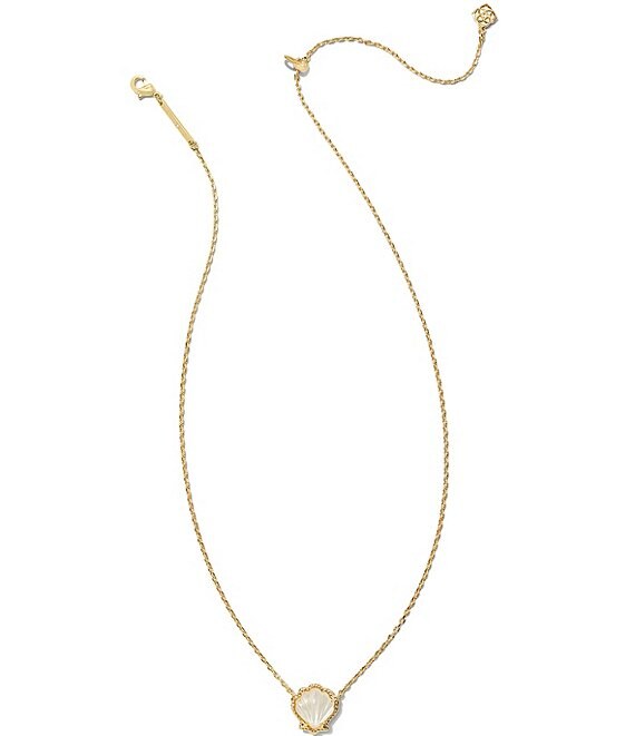 Kendra Scott Brynne Shell 14k Gold Vermeil Short Pendant Necklace 
