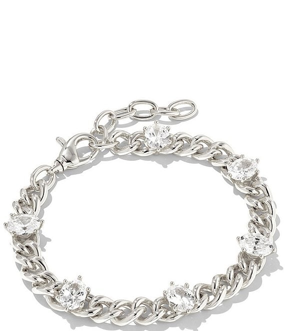 Kendra Scott Cailin Crystal Silver Chain Bracelet | Dillard's