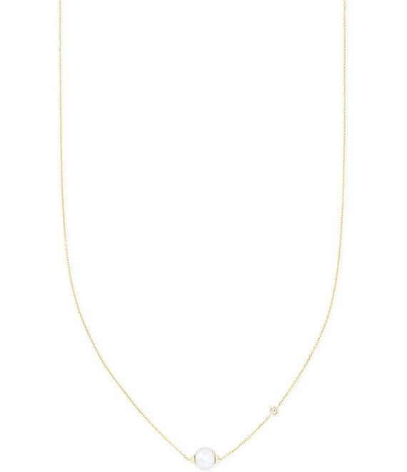 Kendra Scott Cathleen 14K Yellow Gold Short Pearl Pendant Necklace ...