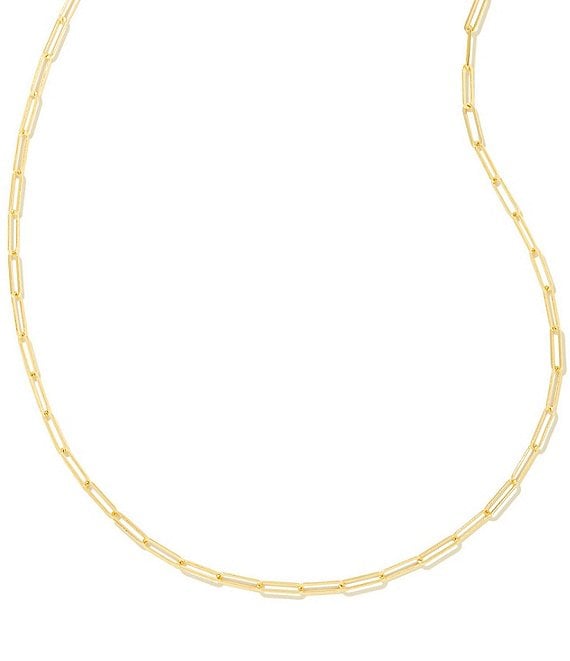 Kendra Scott Marlee Paperclip Chain Necklace in Metallic | Lyst