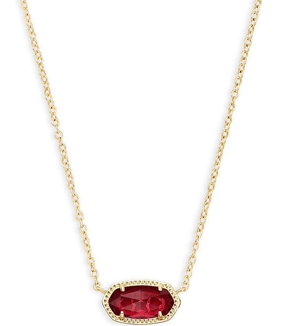 Color:Clear Berry/January - Image 1 - Elisa Birthstone Pendant Necklace