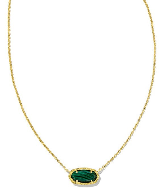 Elisa Gold Pendant Necklace in Berry Glass | Kendra Scott