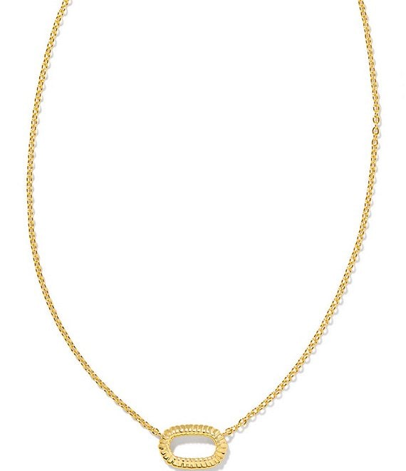 Kendra Scott Elisa Ridge Open Frame Short Pendant Necklace | Dillard's