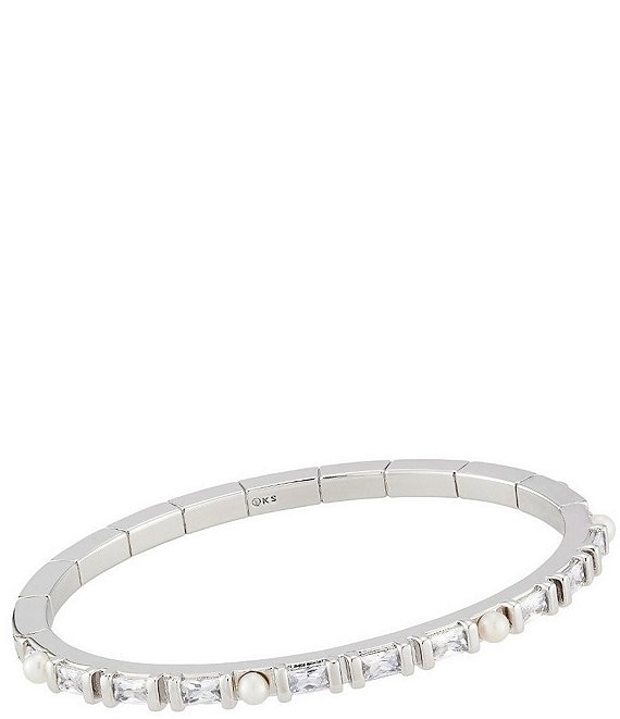 Kendra Scott Gracie Crystal Pearl Bangle Bracelet