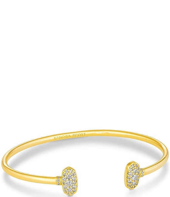 Color:Gold/Crystal - Image 1 - Grayson Crystal Cuff Bracelet