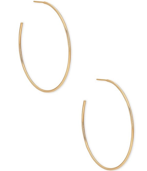 Color:18K Gold Vermeil - Image 1 - Keeley 18K Gold Vermeil Hoop Earrings