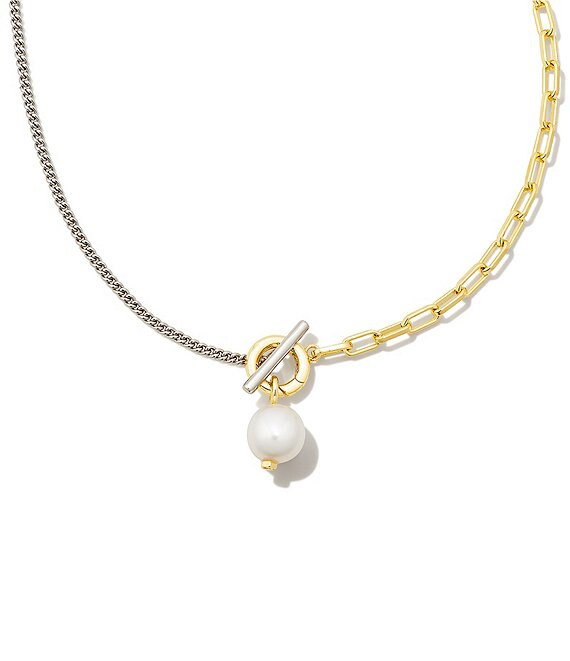 Kendra Scott Leighton Pearl Charm Chain Necklace