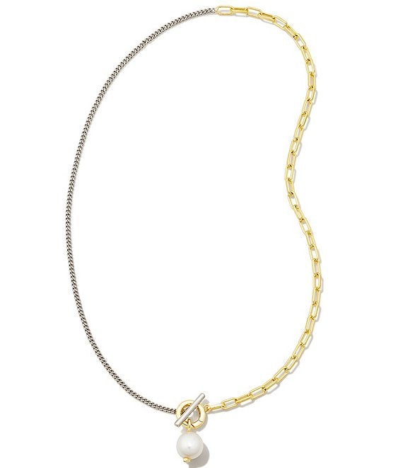 Kendra Scott Leighton Pearl Charm Chain Necklace
