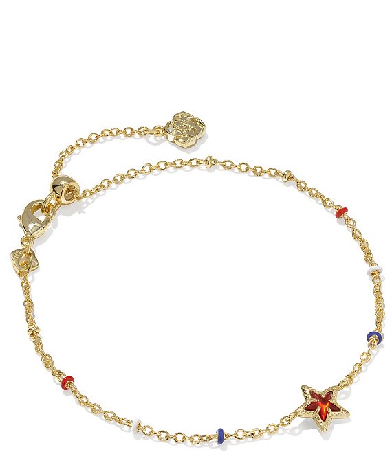 Kendra Scott Mini Cassidy Star Americana Delicate Line Bracelet