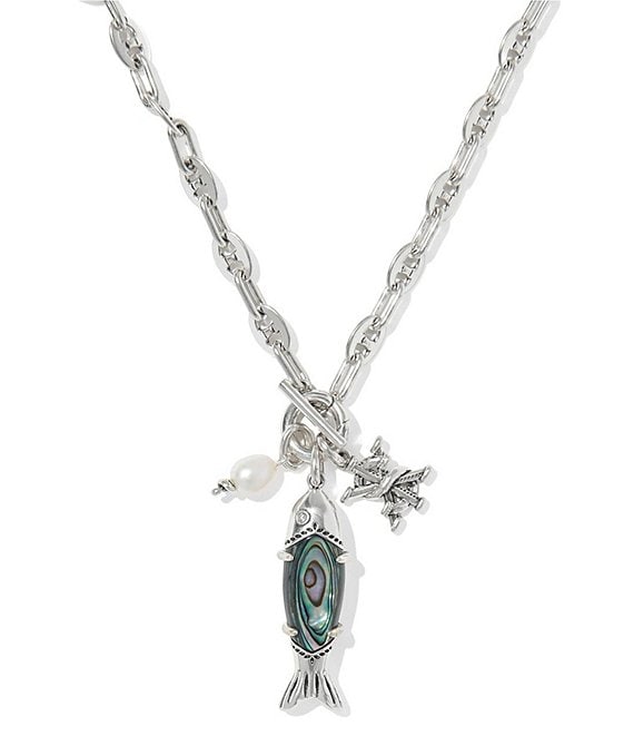 Kendra Scott Parker Fish Charm Long Strand Necklace