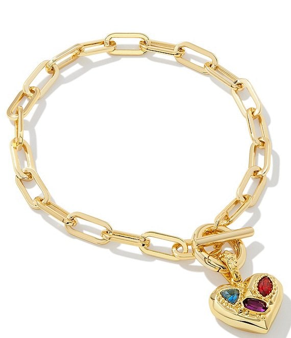 14k Gold Plated Adjustable Charm Bracelet with Camera