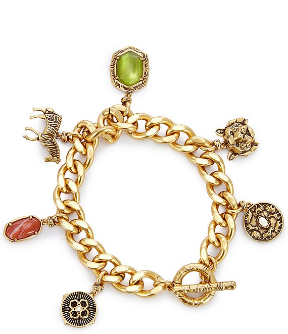 Kendra Scott Raina Safari Vintage Statement Charm Bracelet